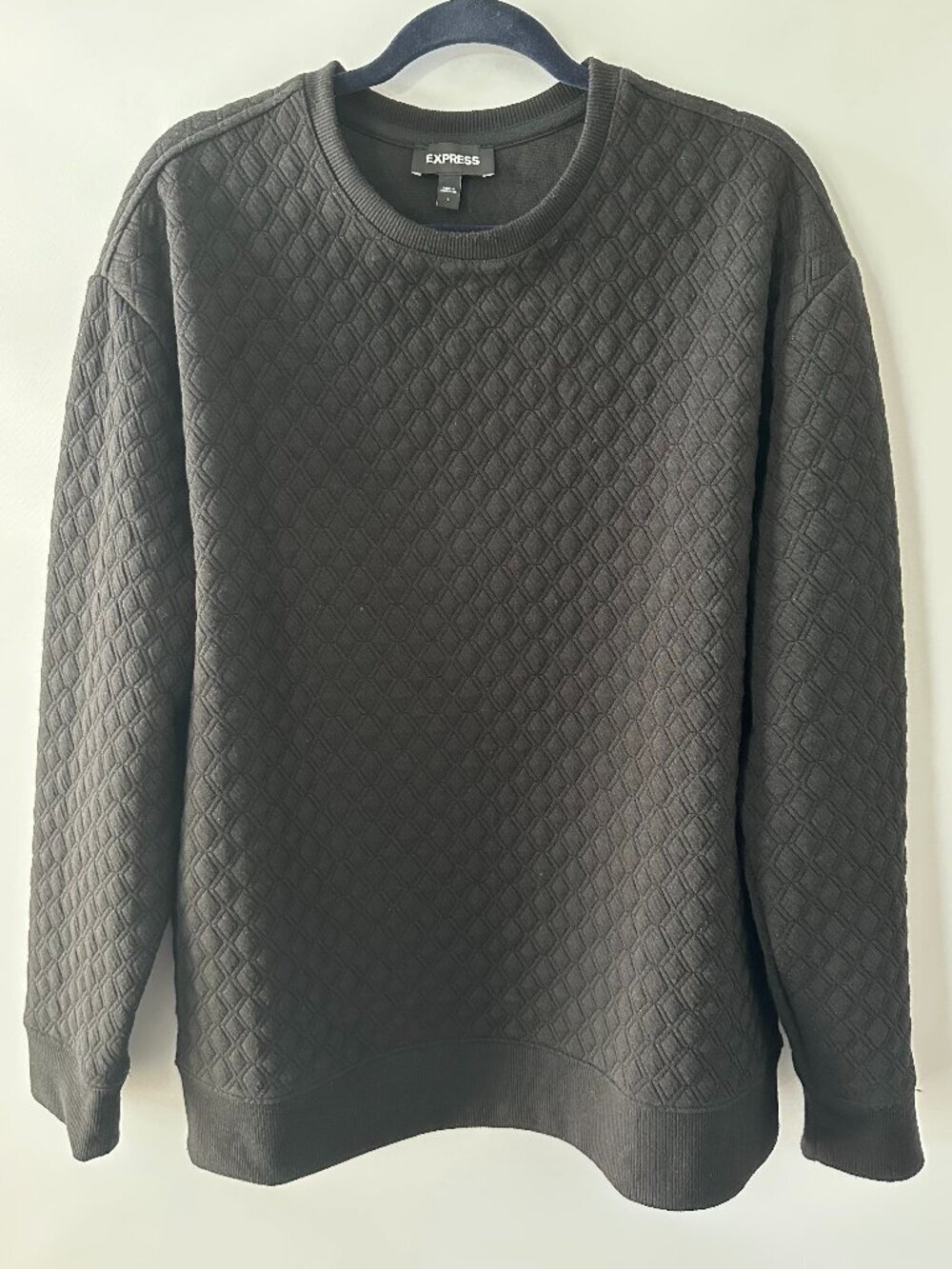 Express Black Diamond Pattern Large Men's Sweatshirt
